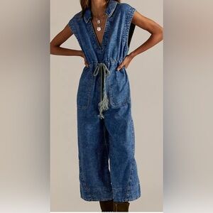 Nwt Free People We the Free Lantana Cropped Coveralls